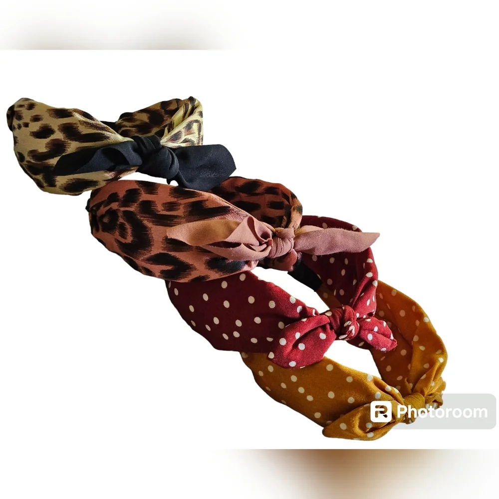 Vintage Style Wide Headbands set of 4